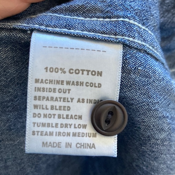 Well Made Non Stock 1942 Model Workwear Retro Button up Chambray shirt Amekaji - Picture 13 of 13